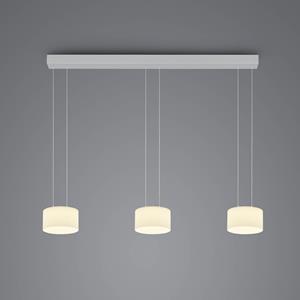 BANKAMP Grand Opal hanglamp, 3-lamps, aluminium