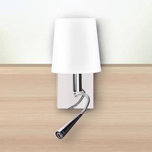 Aluminor Wandlamp Asset met leeslamp en USB-poort