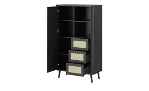 Roomers Highboard ¦ schwarz ¦ Maße (cm): B: 80,9 H: 138,6 T: 40  - Möbel Kraft