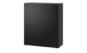 Highboard ¦ schwarz ¦ Maße (cm): B: 100 H: 120 T: 43  - Möbel Kraft