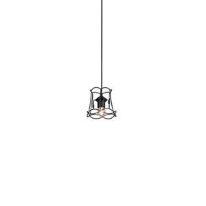 Qazqa Retro Hanglamp Zwart 15 Cm - Granny Frame