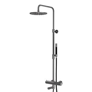 Lagoo Thermostatische Regendoucheset  Garda voor Bad/Douche met Handdouche Staaf Gunmetal