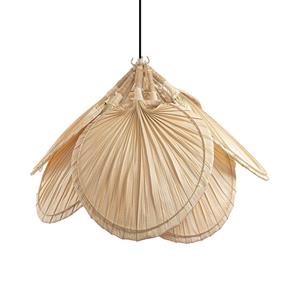 Groenovatie Palmblad Hanglamp, Handgemaakt, Naturel, â42 cm
