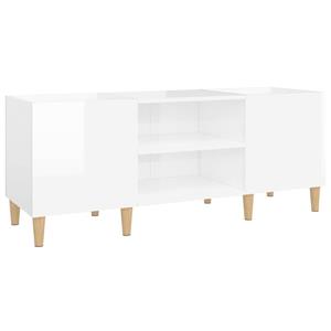 Vidaxl - Plattenschrank Hochglanz-Weiß 121x38x48 cm Holzwerkstoff Weiß