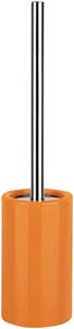 Spirella Luxe Toiletborstel in houder Sienna - oranje glans - porselein - 42 x 10 cm et binnenbak - Toiletborstels
