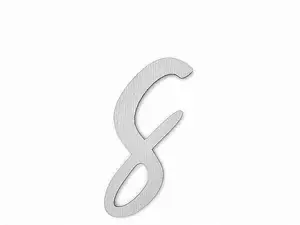 Kleinbuchstabe g - Schriftart Design aus Edelstahl - Staccato 18 cm