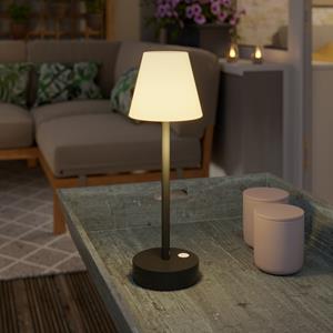 Newgarden Tafellamp donkergrijs incl. LED oplaadbaar met touch dimmer - Renata