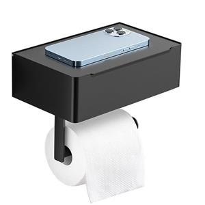 CALIYO Toilettenpapierhalter Toilettenpapierhalter ohne Bohren, Klopapierhalter mit Feuchttücherbox, Aus hochwertigem SUS 304 Edelstahl gefertigt