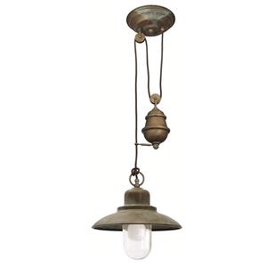 Franssen Landelijke hanglamp Veranda 1 30cm koperbruin 231354