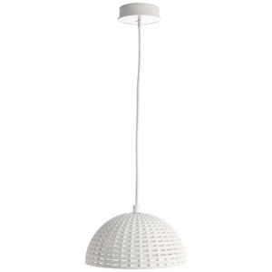 Deko-Light Pendelleuchte Basket in Weiß E27 206mm