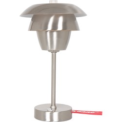 Anne Light & home Eigentijdse Tafellamp -  - Metaal - Eigentijds - E14 - L: 18cm - Voor Binnen - Woonkamer - Eetkamer - Zilver