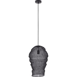 PTMD Collection PTMD Miko Black iron wired hanging lamp see through S