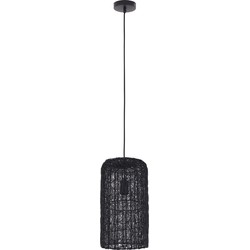 PTMD Collection PTMD Idris Black iron hanging lamp long wired cilinder