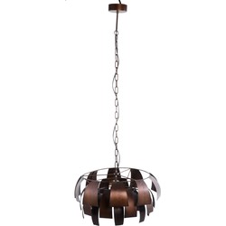PTMD Collection PTMD Marxy Copper metal hanging lamp layered round