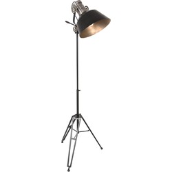 Anne Light & home Trendy Vloerlamp -  - Metaal - Trendy - E27 - L: 35cm - Voor Binnen - Woonkamer - Eetkamer - Zwart