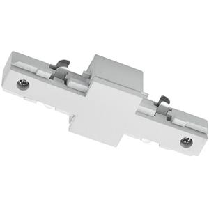 BES LED Spanningsrail Doorverbinder - Trion Dual - Rechte Connector - 2 Fase - Mat Wit