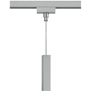 BES LED Spanningsrail Connector Hanglamp - Hangadapter - Trion Dual - 2 Fase - Mat Titaan