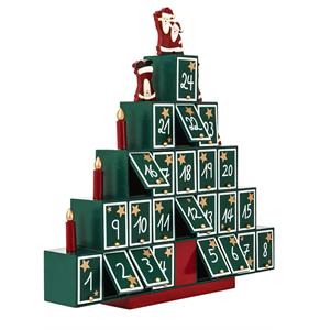 Spielwerk Kerst Adventkalender Pyramide Hout
