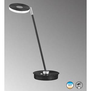 fischer&honsel Verstellbare led Schreibtischlampe dent Schwarz mit Dimmer - Höhe 46cm