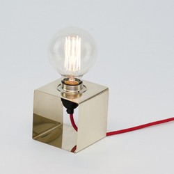 LJ Lamps Pi Square Brass - Messing tafellamp