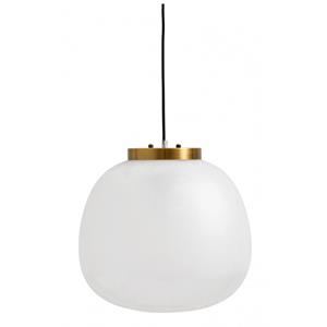 Nordal-collectie Hanglamp wit glas - goud dia 40 cm
