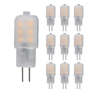 V-TAC Set van 10 G4 LED lampen - 1.5 Watt - 100 Lumen - 3000K Warm wit licht - 12V Steeklamp - G4 LED Capsule