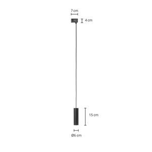 Arcchio Ejona rail-hanglamp zwart E27 4/15cm