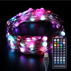 ArmadaDeals Fee licht Bluetooth afstandsbediening kleurrijke LED String Light, 5M 50LEDs + Afstandsbediening