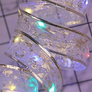 ArmadaDeals Leuchtendes Band Fairy String Lights LED-Weihnachtsbaumdekoration, Gold-Multicolor / 2m