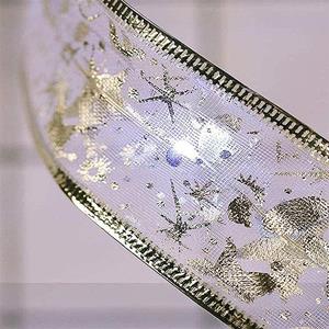 ArmadaDeals Leuchtendes Band Fairy String Lights LED-Weihnachtsbaumdekoration, Gold-Weiß / 2m