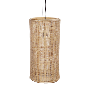 Van der Leeden Hanglamp fijn geweven bamboe - (D)40 x (H)80 cm