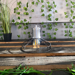 Anne Light & home Industriële Hanglamp -  - Metaal - Industrieel - E27 - L: 23cm - Voor Binnen - Woonkamer - Eetkamer - Zwart
