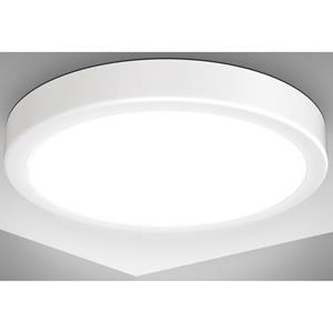 B.K.Licht Led-plafondlamp BK_DL1521 LED-Deckenlampe, Ø28cm, Neutralweißes Licht, Weiß (1 stuk)