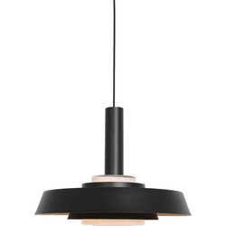 Anne Light & home Moderne Hanglamp -  - Metaal - Modern - Retro - E27 - L: 42cm - Voor Binnen - Woonkamer - Eetkamer - Zwart