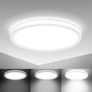B.K.Licht Led-plafondlamp BK_DP1310 LED Panel, Dimmbar, Ultra Flach, Indirektes Licht (1 stuk)