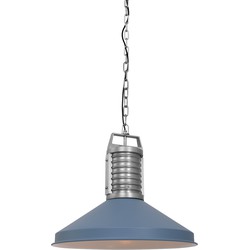 Anne Light & home Hanglamp -  - Metaal - Industrieel - E27 - L: 55cm - Voor Binnen - Woonkamer - Eetkamer - Blauw