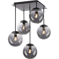 Leuchten Direkt Plafondlamp Big Widow, glasbollen, 5-lamps