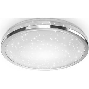 B.K.Licht Led-plafondlamp BK_DL1305 LED Deckenlampe, Sternendekor, Neutralweißes Licht, Ø38cm (1 stuk)