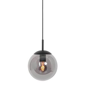 Steinhauer Zwarte glazen hanglamp Bolique Ø 20cm 3496ZW