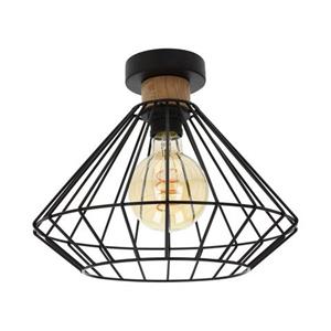 SPOT Light Plafondlamp GUNNAR Moderne kooi-look, van metaal en eikenhout
