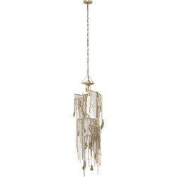 PTMD Collection PTMD Wilco Brass casted alu hanging lamp chains small