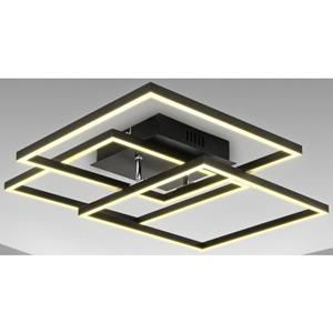 B.K.Licht Led-plafondlamp BK_FR1505 LED Deckenlampe, Frame, Schwenkbar, Schwarz (1 stuk)