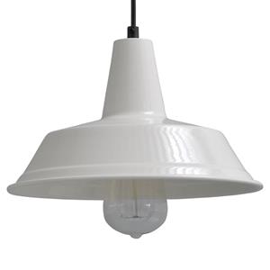 Masterlight Witte vintage hanglamp Industria 25 met zwart 2545-06-06-S