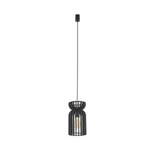 Nowodvorski Houten hanglamp Kymi Ø 16cm - zwart 10574
