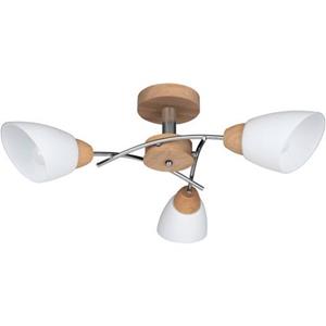 SPOT Light Plafondlamp VILETTA Lamp van eikenhout en metaal, hoogwaardige kapjes van opaalglas