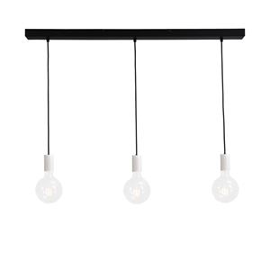 Masterlight Witte pendel hanglamp Concepto 3-lichts met zwart 2237-06-100-3