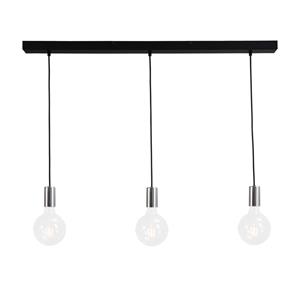 Masterlight Chrome pendel hanglamp Concepto 3-lichts zwart met grijs 2237-07-100-3