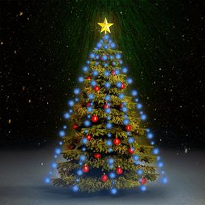 VIDAXL Weihnachtsbaum-lichternetz Mit 180 Leds Blau 180 Cm