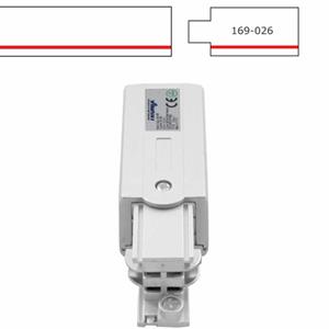 Tronix Aansluitadapter voor een spanningsrail rechts wit 169-026
