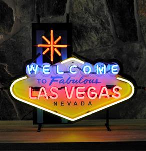 Fiftiesstore Las Vegas Nevada Neon Verlichting Met Bord 74 x 58 cm